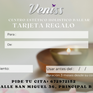 Tarjeta regalo tratamiento facial o corporal